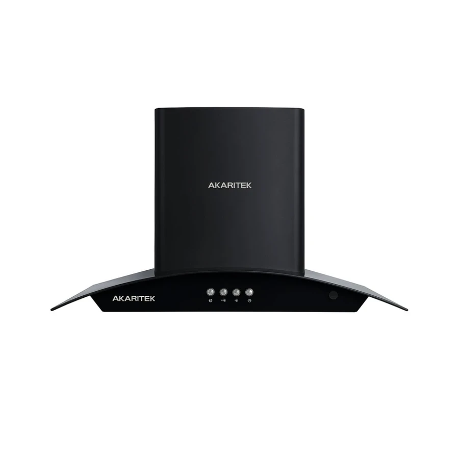 Akaritek 900mm Auto-Clean T-Shaped Kitchen Chimney | SS Cone Filter & Push Button Control | AK-C90B1