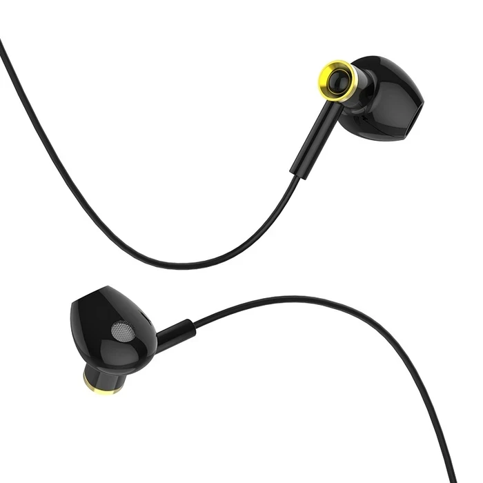 HOCO CANOROUS Universal Wired Earphone with Microphone | 15mm Driver | Black, White Finish | M47