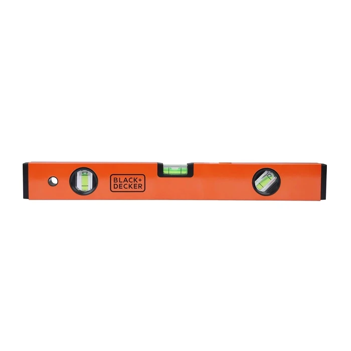 BLACK+DECKER Heavy-Duty Aluminium Box Beam Spirit Level Set (400mm, 600mm, 1000mm) | High-Visibility Magnified Block & Plumb Vials | BDHT43188 / BDHT43189 / BDHT43190