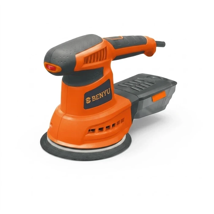 BENYU 125mm Variable-Speed Electric Round Orbital Sander | 380W 6000–13000 OPM Wood & Metal Finishing Power Tool | BY9125