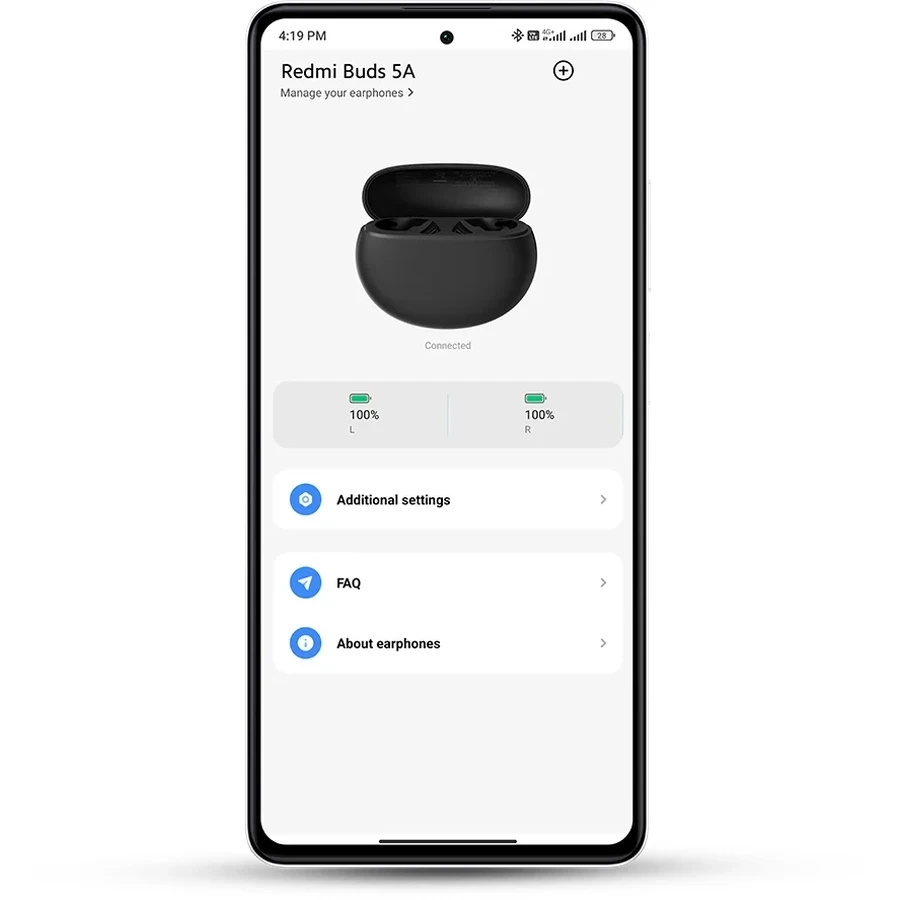 Redmi Buds 5A TWS Earbuds - Bluetooth 5.4, 12mm Driver, ENC & Google Fast Pair, IPX4 (Black/White)
