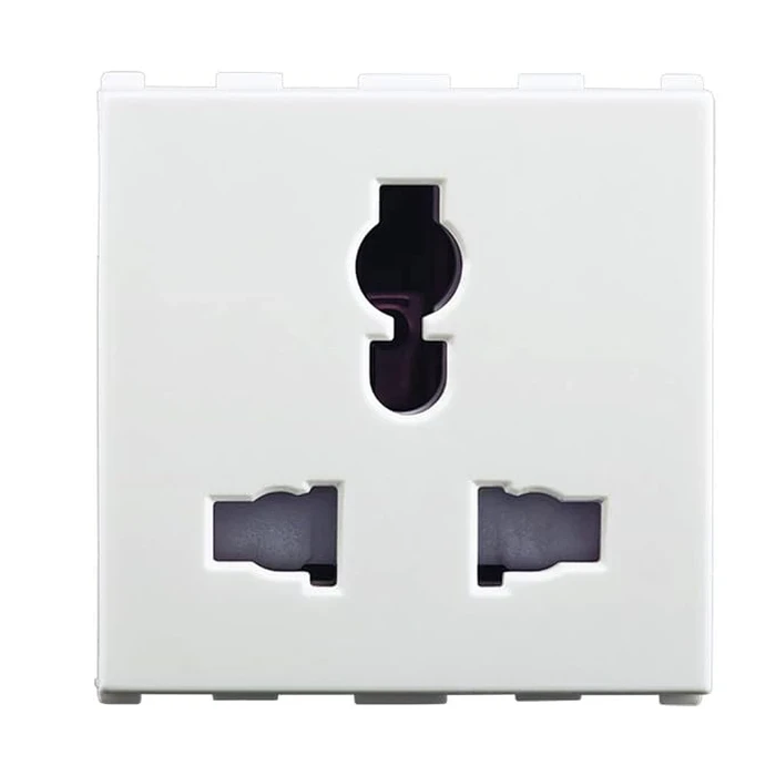 Anchor Roma Urban 66407 Combi Socket | 6A/10A/13A Multi-Pin Logic | 2-Module Modular | Flame Retardant Universal Shield