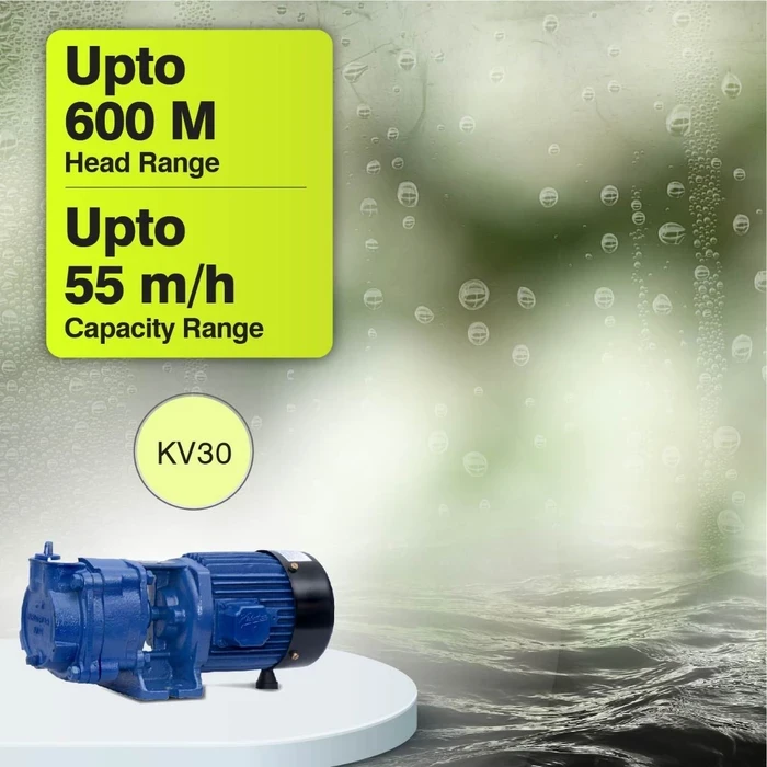 Kirloskar KV Series Water-Ring Vacuum Pump | High-Speed Centrifugal Gas Evacuation & Pump Priming Unit with Stainless Steel/Bronze Rotor