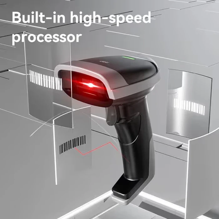 DELI Wired Handheld 1D Laser Barcode Scanner | 203 DPI Class 4mil Precision 60cm/s High-Speed USB POS Reader | ES216