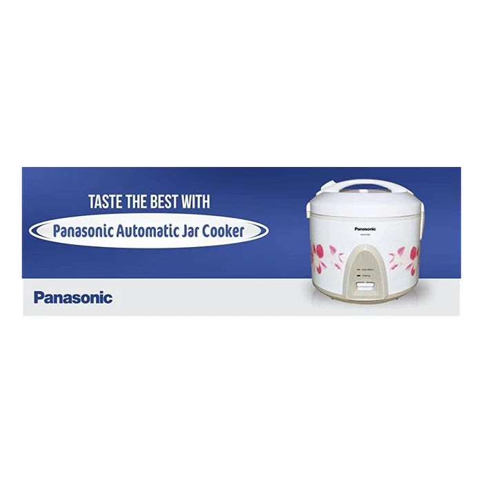 Panasonic 1.8L Automatic Electric Jar Cooker with Wrap-Around Side Heater | Premium Metal Body with Warmer & Steaming Function | Model SR-KA18AR