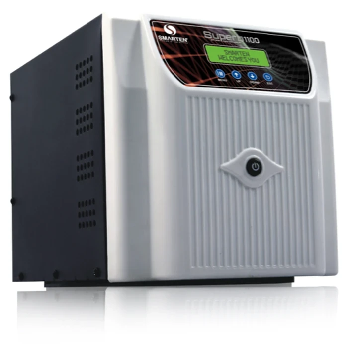 Smarten Superb Series 1100VA 12V Pure Sine Wave Hybrid Solar PCU with Advanced MPPT Controller, Zero-Volt Recovery & 90V Low-Voltage Charging | SUPERB MPPT 1100
