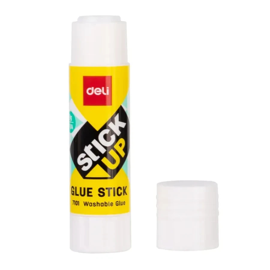 Deli Glue Stick - 9 Grams E7101, Portable White Solid Adhesive for School and Office Use