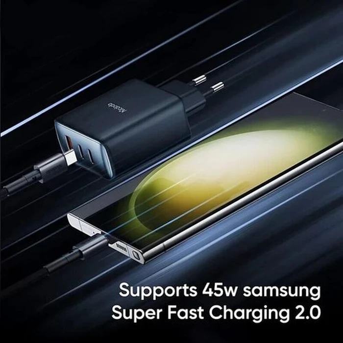 MCDODO 45W 3-Port Fast Charging Adapter | Samsung Super Fast Charge Logic | Fireproof V0 Matrix | CH-486