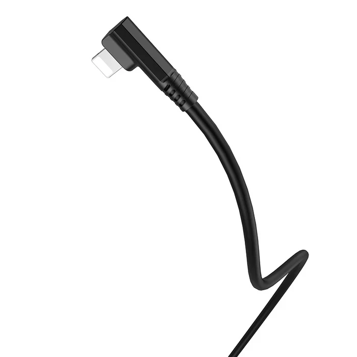 Hoco Puissant Silicone Charging Cable | Ergonomic 90-Degree Elbow Logic | 2.4A Fast-Charging Matrix | U83