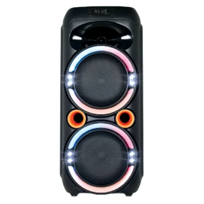 Yasuda 8x2" Bluetooth Trolley Speaker | 3000 PMPO High Volume Deep Bass Sound System | 7.4AH Lithium Battery LED Party Lights Portable Speaker | YS-8TF2