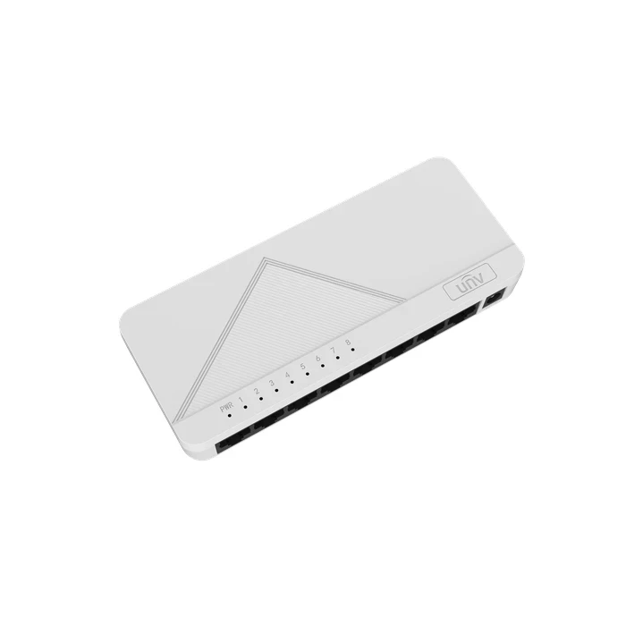 UNV 8-Port 10/100/1000Mbps Compact Unmanaged Gigabit Ethernet Desktop Network Switch | NSW1010-8GT-IN