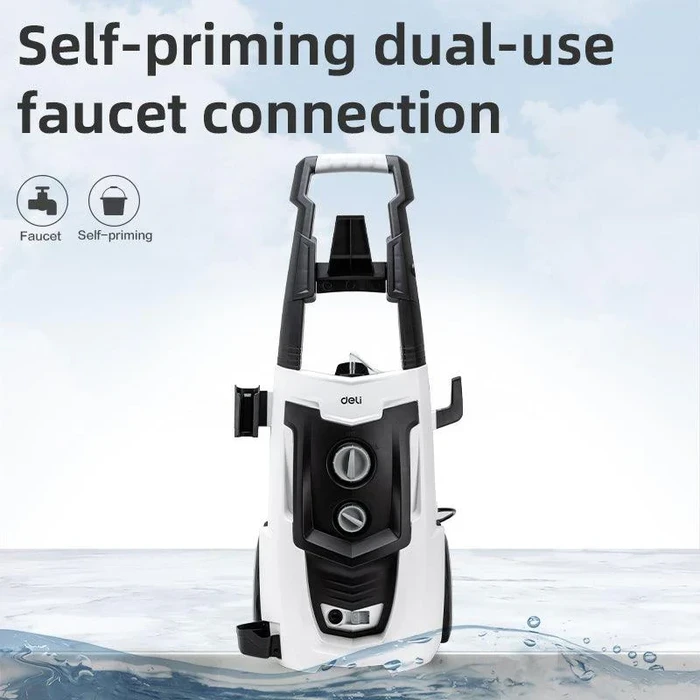 Deli 2100W Professional 160 Bar High Pressure Washer | Heavy-Duty Copper Coil Pump Jet Cleaner with 7.8L/min Flow, Auto-Stop Function & 8M Hose | EDL882104