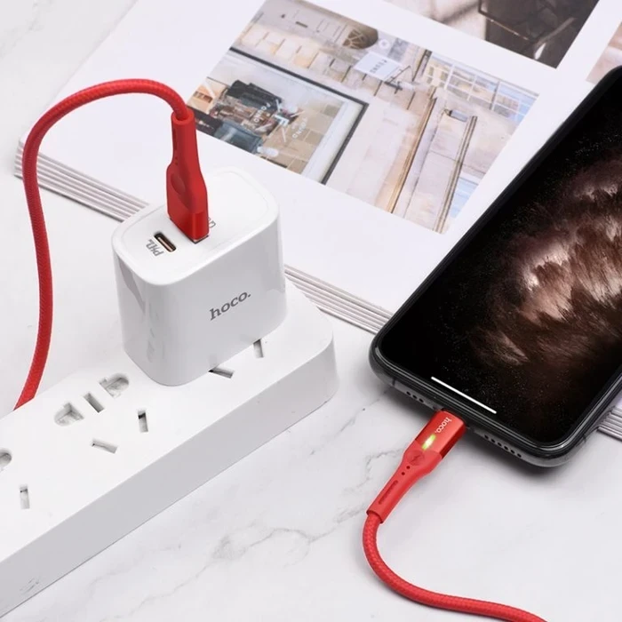 Hoco Celestial Charging Cable | Lightning Connectivity Logic | Aluminum Alloy & Nylon Matrix | S24