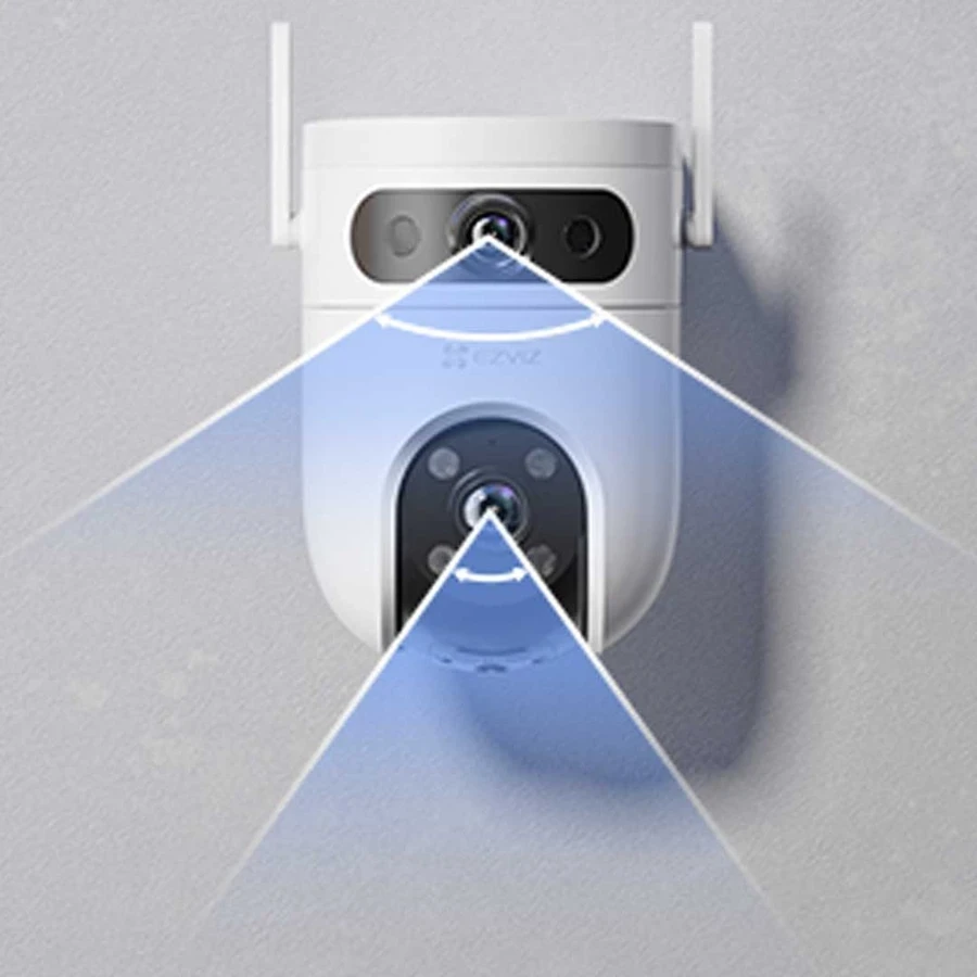 EZVIZ H9c Dual-Lens 2K Camera 425 - 360° Pan/Tilt, AI Human/Vehicle Detection, Dual-View Monitoring