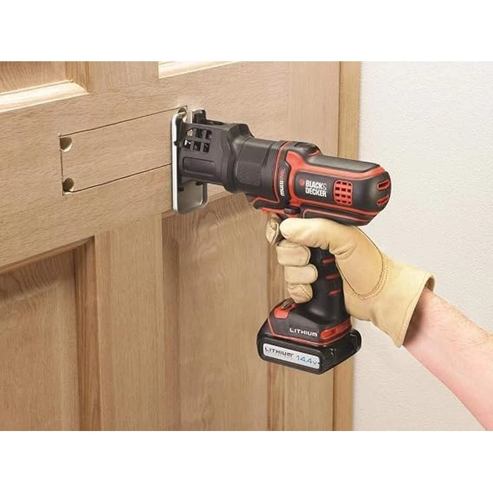 BLACK+DECKER Multievo Modular Jigsaw Attachment Head with 5 Wood Blades | Tool-Free Quick-Clamp Curved & Scroll Saw Head | MTJS1-XJ
