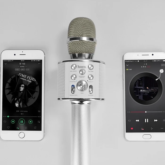 Hoco Cool Sound KTV Microphone | Wireless V4.2 Connectivity | 1800mAh Power Logic | Black BK3