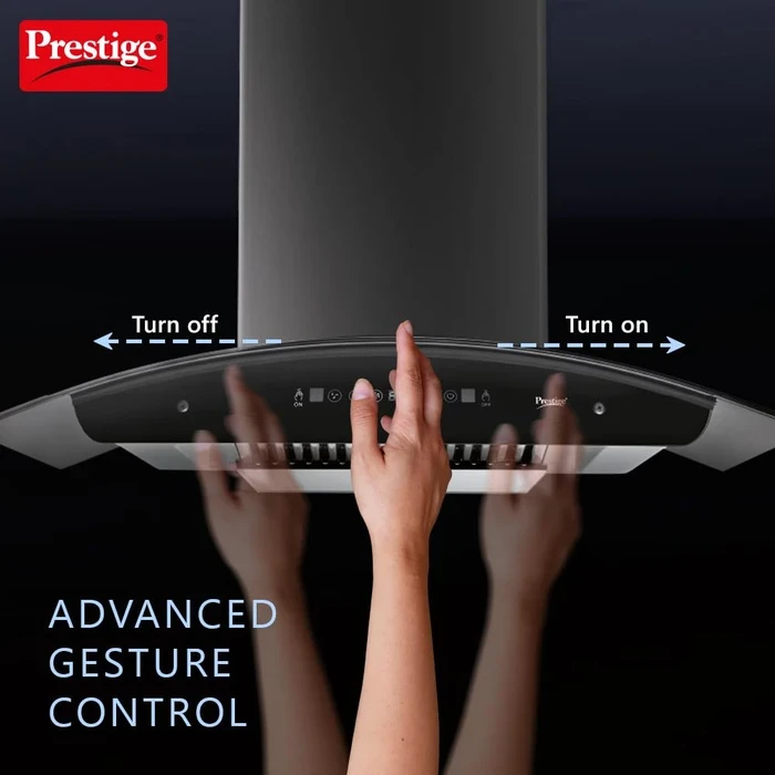 Prestige Oscar Plus SafeSense 900 IoT Kitchen Hood Chimney (90 cm / 1000 m³/hr) | Motion Sensor & Thermal Auto-Clean with Gas Leak Detector -  41841
