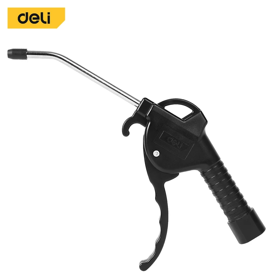 Deli 100mm Professional Pneumatic Air Blow Gun | Heavy-Duty Precision-Forged A3 Steel Duster with 350L/min High Airflow | EDL-XQ01