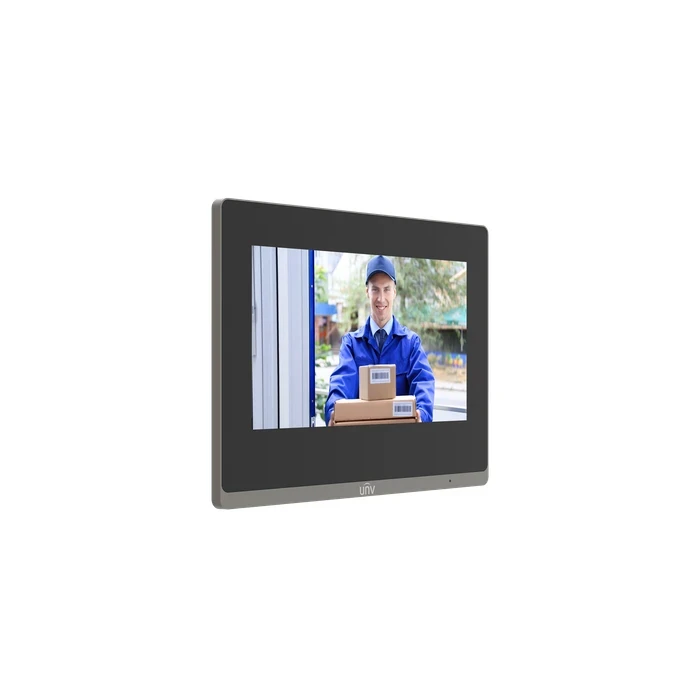 UNV 7" Ultra-Thin Touch Screen Video Door Phone Indoor Station with Wi-Fi, Standard PoE, 20-Device IP Camera Monitoring & NDAA Compliance | Model No. OEI-372S-H-W