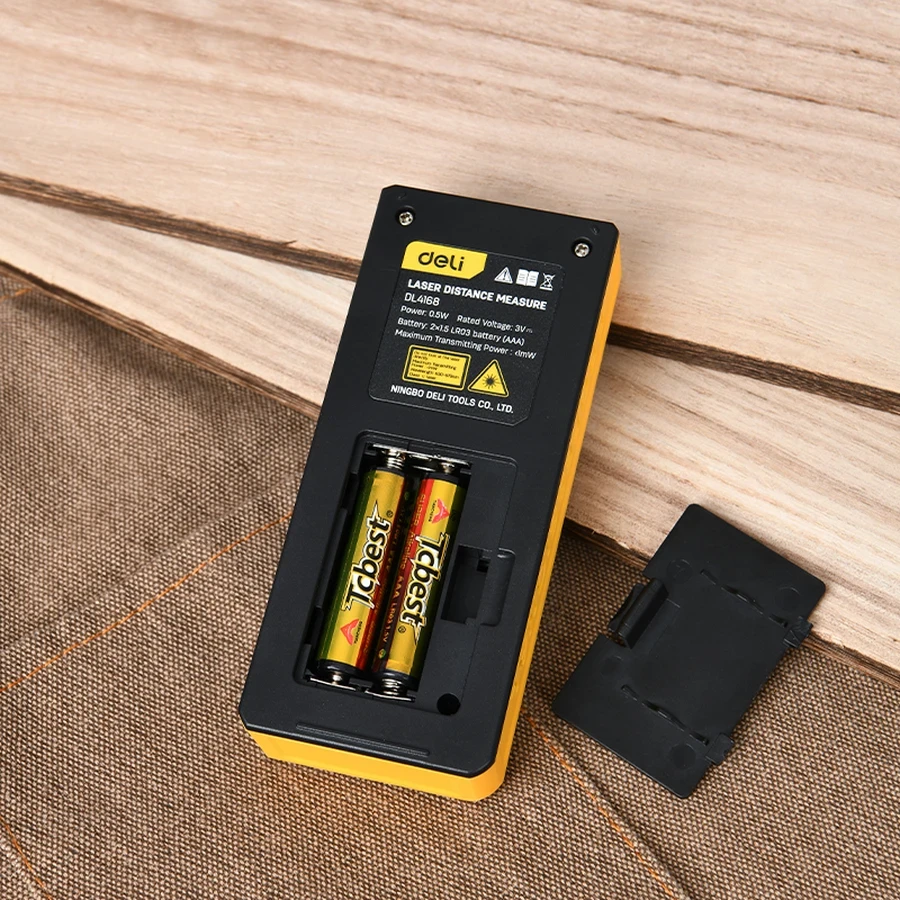 Deli 60m Professional Digital Laser Distance Measure | High-Precision Rangefinder with Dual Laser Projection, 1.7" LCD & 30 Data Storage | EDL4168