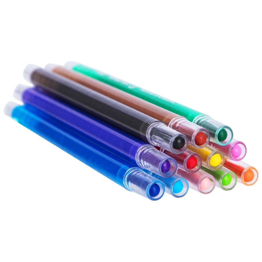Deli 12-Color Twistable Crayon Set | Easy Twist Mechanism, Clean Hands Round Barrel & Non-Toxic Wax | EC20403