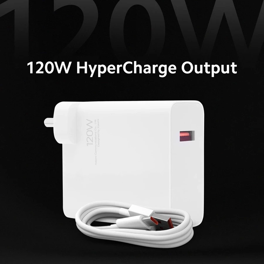 Xiaomi 120W HyperCharge Combo 40599 - Single Port USB Fast Wall Charger for Laptops, Tablets, and Phones