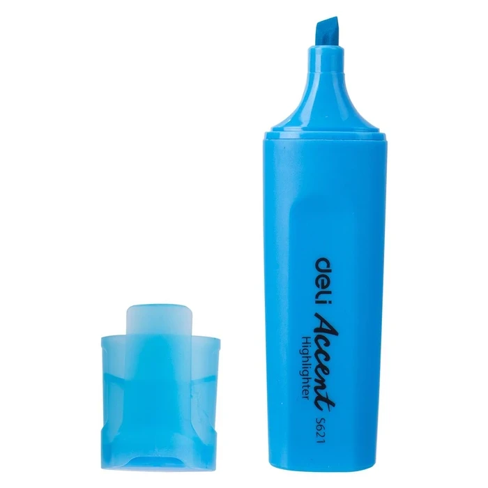 Deli Fluorescent Highlighter & Text Marker | 1.5mm Shoulder Tip | Smudge-Resistant High-Visibility Ink | ES621