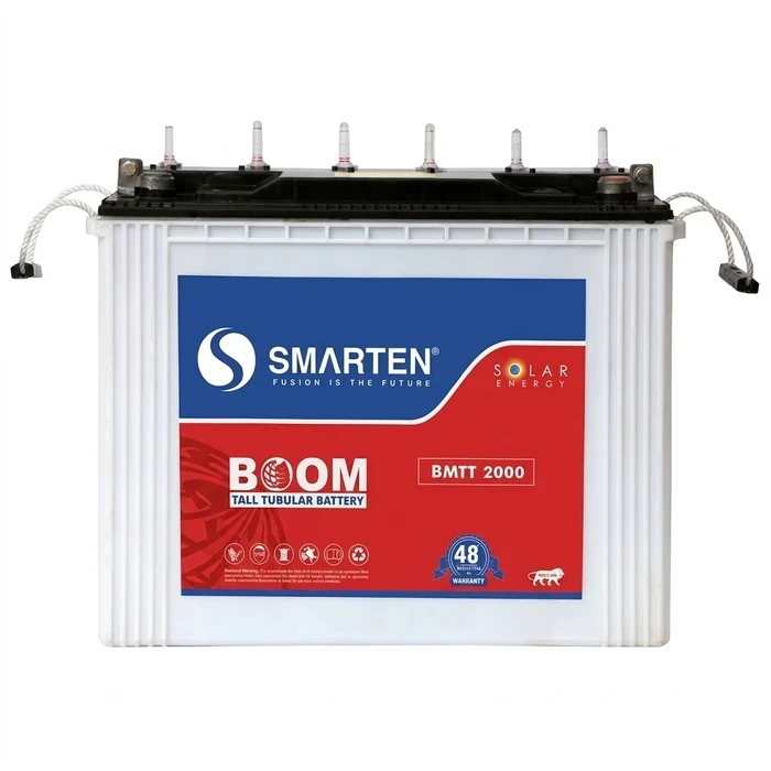 Smarten Boom Series 12V Tall Tubular Heavy-Duty Inverter & Solar Deep-Cycle Battery (150Ah / 200Ah) | BMTT1500 / BMTT2000