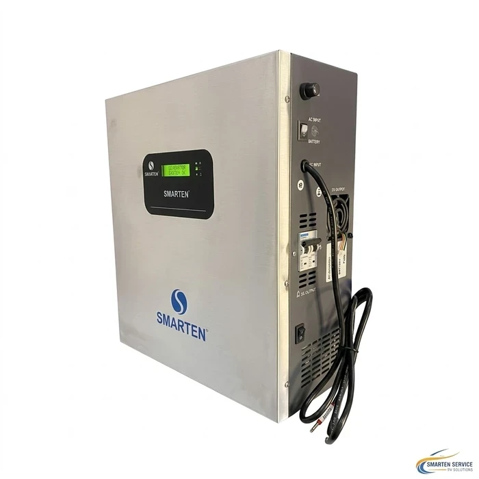 Smarten EverOn 1500VA 12.8V Pure Sine Wave Wall-Mount Home UPS with Inbuilt 100Ah (1280Wh) LiFePO4 Lithium Battery & Smart LCD Display | EverOn 1500