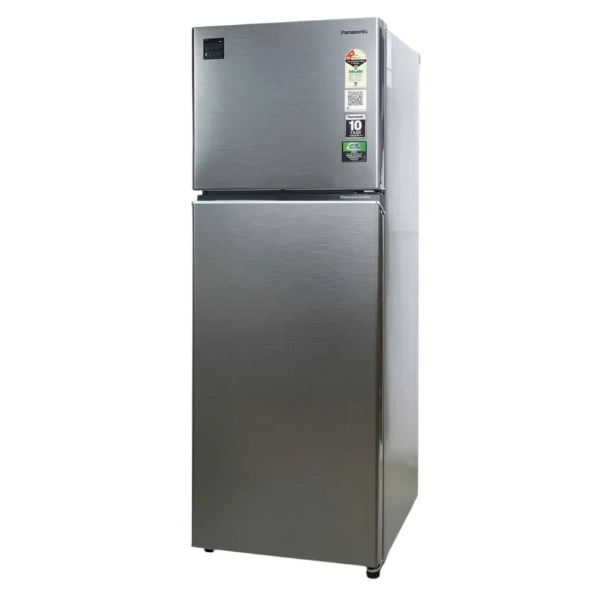 Panasonic 350 Litres Prime Convertible Double Door Refrigerator | Inverter Surround Cooling with ECONAVI AI Sensors & Toughened Glass Shelves - Electric Grey - NR-TG368BVHX