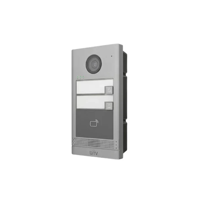 UNV 2-Call Button Villa Door Station with DWDR Camera, 10,000 IC Card Reader, Standard PoE, Dual Lock Relays & IP65/IK08 Rating | Model No. OEU-202S-HMK2