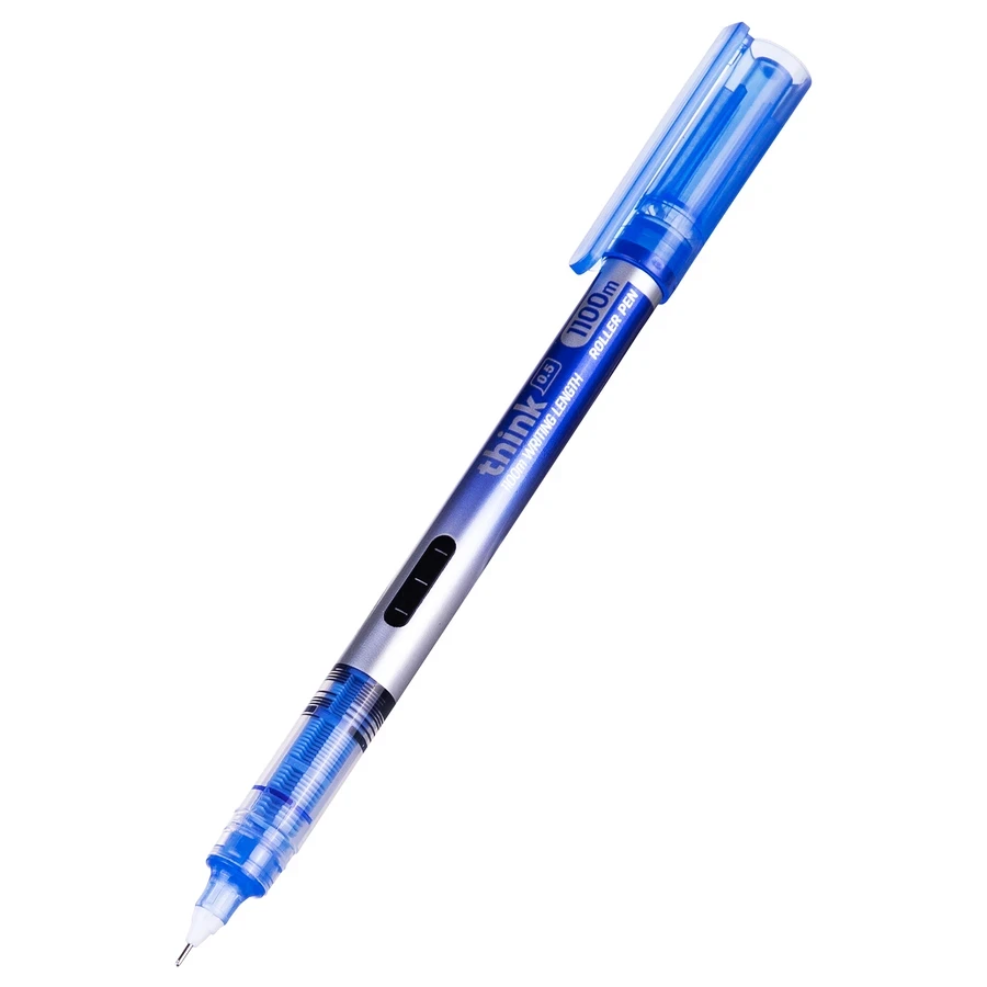 Deli Ultra-Long 1100M Writing Roller Gel Pen | 0.5mm Needle Tip | Black / Blue Ink | EQ300