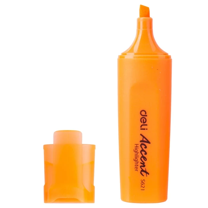 Deli Fluorescent Highlighter & Text Marker | 1.5mm Shoulder Tip | Smudge-Resistant High-Visibility Ink | ES621