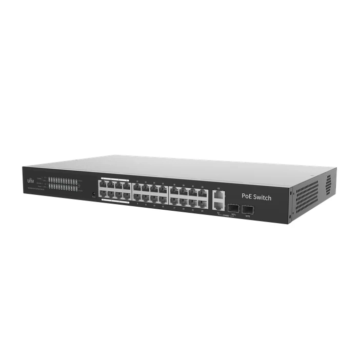 UNV 24-Port Gigabit Cloud Managed PoE Switch with 370W Power Budget, SFP & Combo Ports | NSW3000-25GT1GP1GC-POE-IN