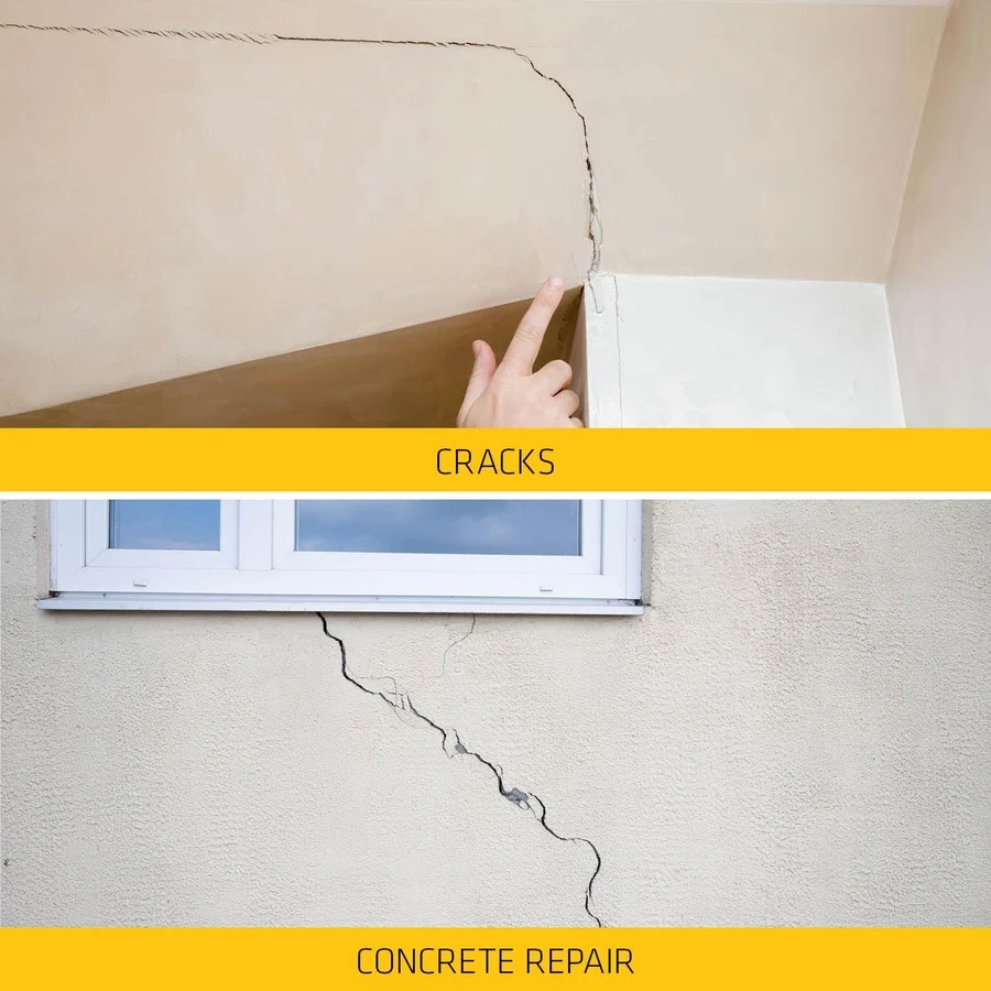 Sika Cracksil Acrylic Paste 1kg | White Waterproof Wall Crack Filler | UV Resistant Masonry Sealant | Plastic Bucket