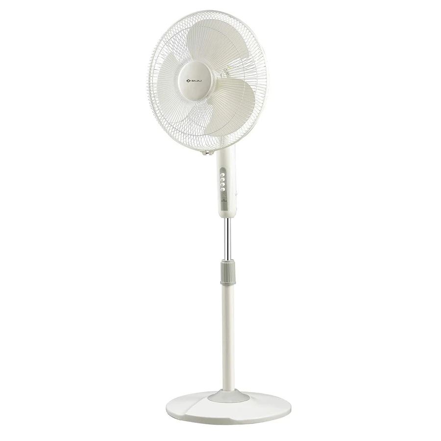 Bajaj Neo Spectrum 16" Pedestal Fan | 2100 RPM High-Speed Copper Motor & 100 CMM Air Delivery | Thermal Overload Protector & Smooth Oscillation | Grey | 250888