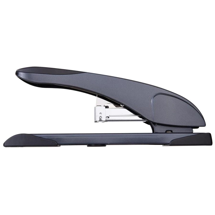 Deli Heavy-Duty 60-Sheet Desktop Stapler | All-Metal Construction, 60mm Adjustable Depth & TPE Comfort Handle (Black) | E0391