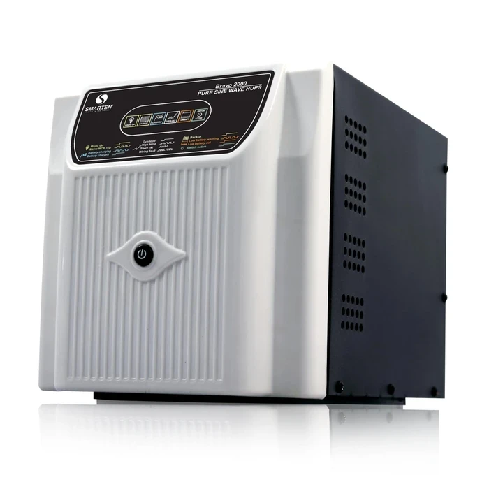 Smarten Bravo Series 2000VA 24V Pure Sine Wave Home UPS Inverter with 30% Power Saving & Ultra-Low 90V Smart Charging | BRAVO 2000