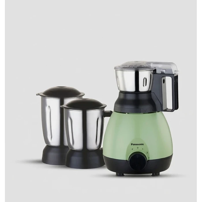 Panasonic 750W Trimax Series Mixer Grinder with 3 Stainless Steel Jars | Copper Motor SS304 Blades & Overload Protection (Black / Blue / Pista) - MX-GN5003