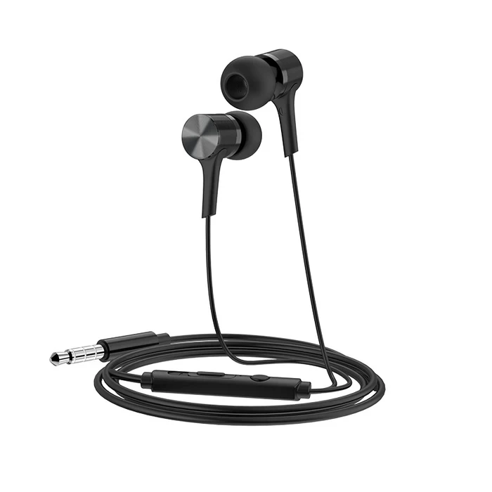 HOCO Pure Music Wired Earphones with Mic | 8mm Driver | Sliding Volume Control | Black, White Finish | M54
