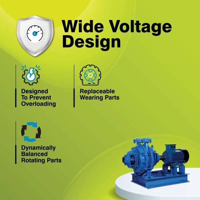 Kirloskar DV Series Heavy-Duty Water-Ring Vacuum Pump | 660 mm Hg High-Vacuum Industrial Liquid Ring Gas Evacuator with Bronze/SS Rotor & IP55 Protection