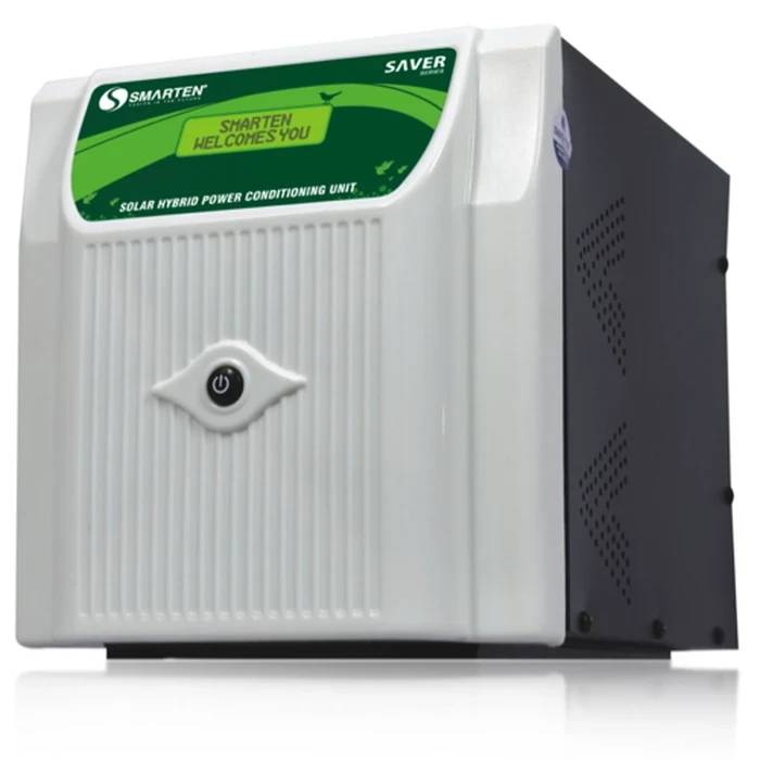 Smarten Saver Series 2000VA 24V Pure Sine Wave Dual-Battery Hybrid Solar PCU with Built-in PWM Controller, Zero-Volt Recovery & Triple MCB Protection | SAVER 2000