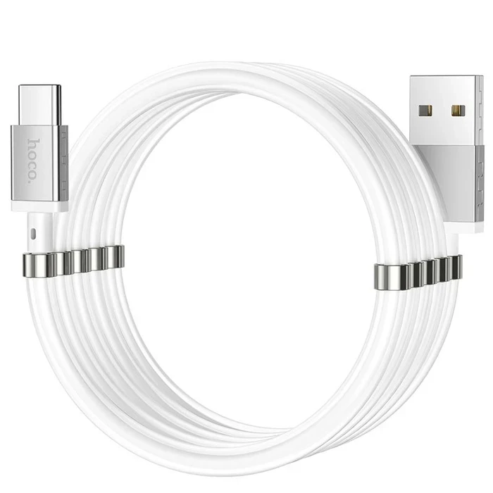 Hoco Magic Magnetic Charging Cable | 10-Magnet Tangle-Free Logic | Stainless Steel Connectivity Matrix | U91