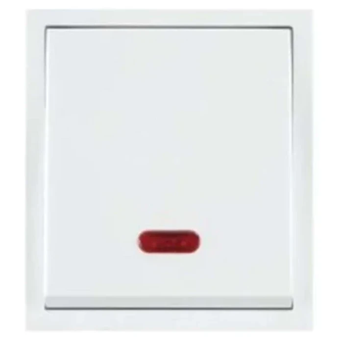 Anchor Roma 66211 1-Way Switch with Indicator | 10AX 240V | 2-Module Wide Logic | Flame Retardant Polycarbonate Shield