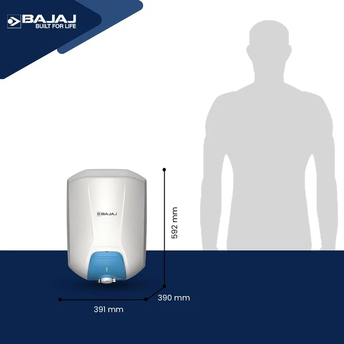 Bajaj 15L & 25L 5-Star Storage Water Heater Geyser | 8 Bar Working Pressure & Child Safety Mode | Endure Series Gracio - 150940, 150941