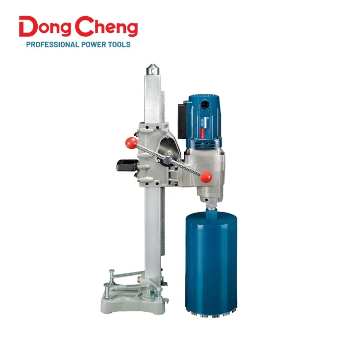 DONGCHENG Diamond Core Drill With Water Source | 3500W 700 RPM 200mm Wet Concrete & Masonry Coring Rig | DZZ02-200S
