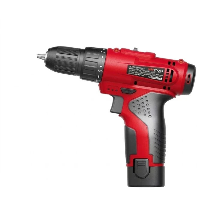 NEPTOOLS 12V Cordless Drill Driver | 2-Speed Variable Switch 10mm Chuck with 2x 2.0Ah Battery Packs INCD1210