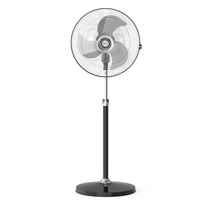 Bajaj Hurricane 450MM Pedestal Fan | 100 CMM Air Delivery 100% Copper Motor Thermal Overload Protector Black & Chrome 252166