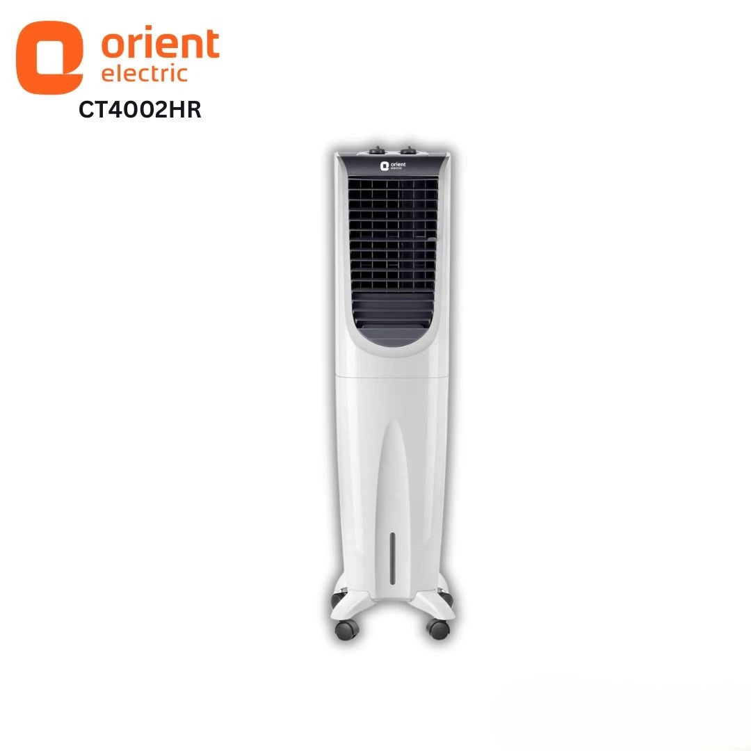 Orient Ultimo Tower 40 Slim Space-Saving Air Cooler | 40 Ltr Tank Capacity with Mechanical Knob Control | DenseNest Honeycomb Cooling with Auto-Restart, Premium ABS Plastic & 160 Watt Energy-Saving Mo