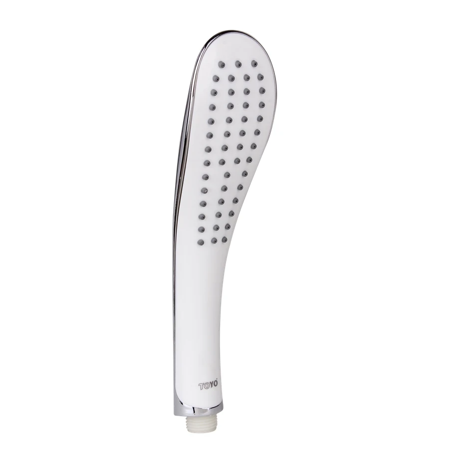 Premium Ergonomic Handheld Shower Wand in Black or White with Rub-Clean Nozzles | TOYO-8438-HS-SET